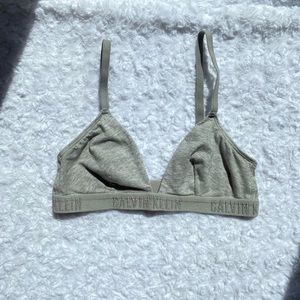 Grey Calvin Klein triangle bralette